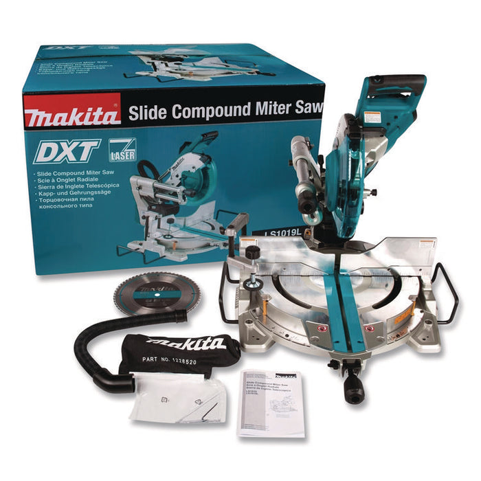 LS1019L 10" Dual-Bevel Sliding Compound Miter Saw with Laser, 3,200 rpm, 4.75" Fence, 120 V, 15 Amps