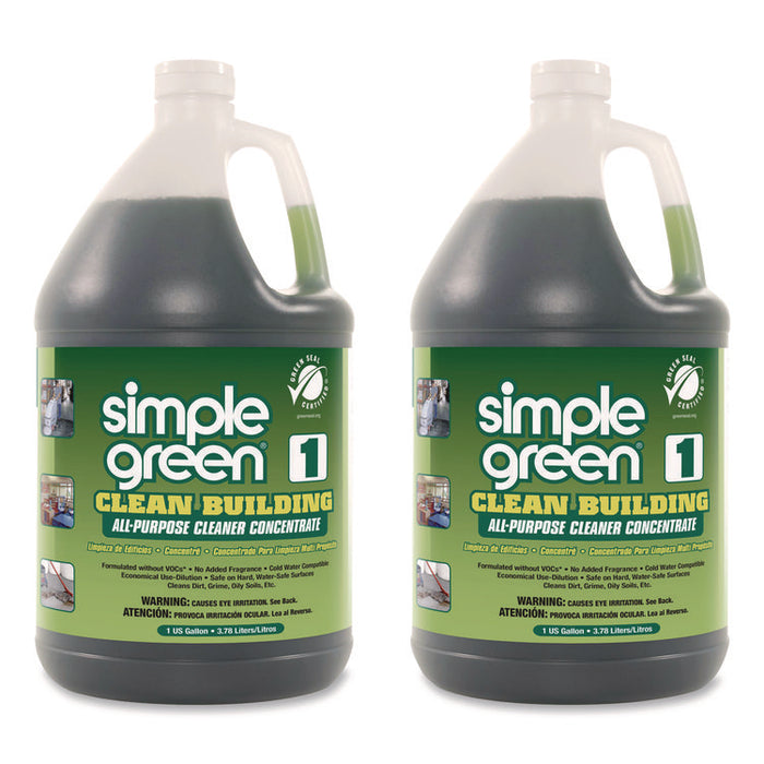 Clean Building All-Purpose Cleaner Concentrate, Unscented, 1 gal Bottle, 2/Carton