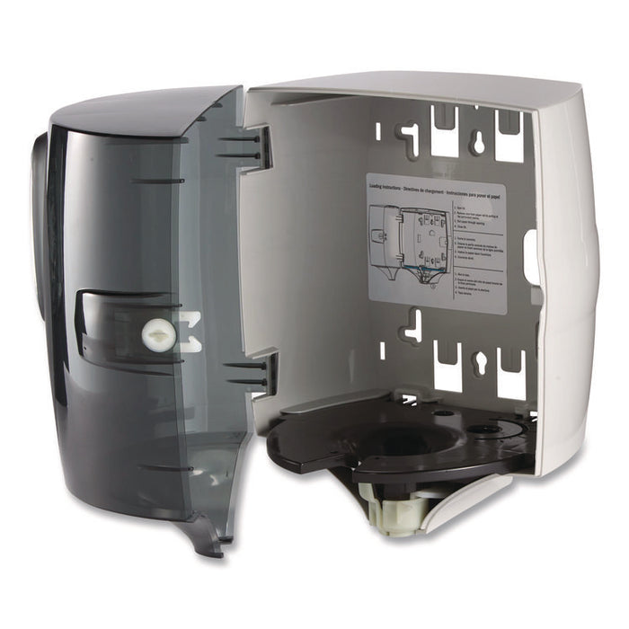 Center-Pull Paper Towel Dispenser, 9.9 x 10 x 10.5, Translucent Smoke