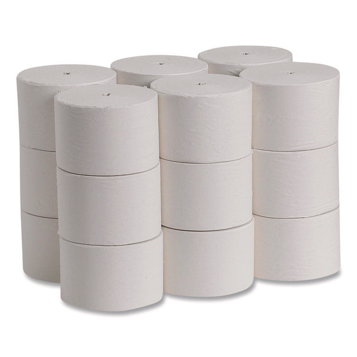 Compact Coreless One-Ply Bath Tissue, Septic Safe, White, 3,000 Sheets/Roll, 18 Rolls/Carton