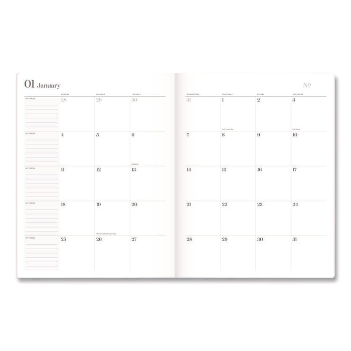 WorkStyle Stitched Monthly Planner, 11 x 8.5, Sunbaked Clay Cover, 12-Month (Jan-Dec): 2026