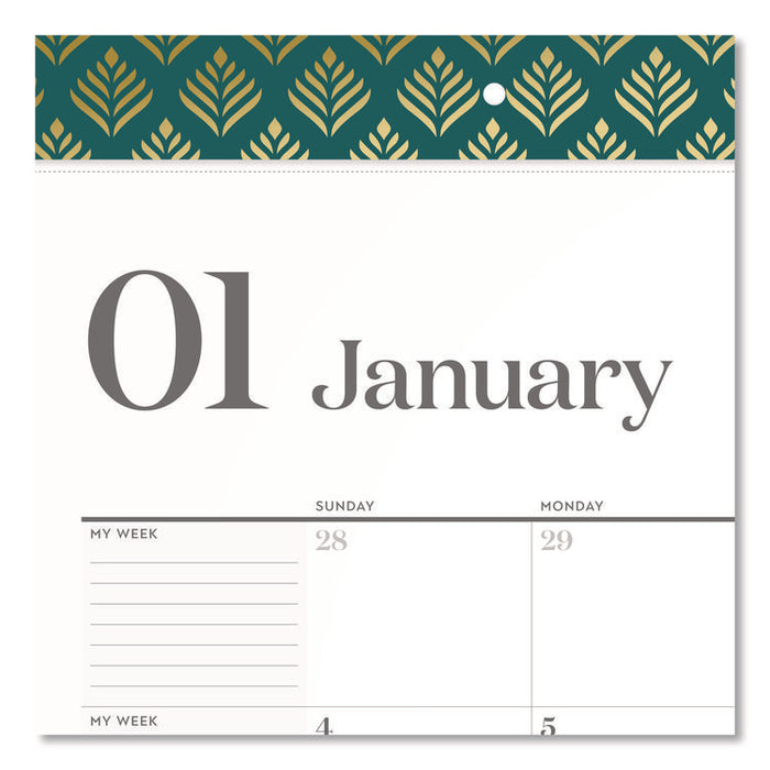 WorkStyle Monthly Desk Pad Calendar, 21.75 x 17, White Sheets, Teal Headband/Clear Corners, 12-Month (Jan-Dec): 2026