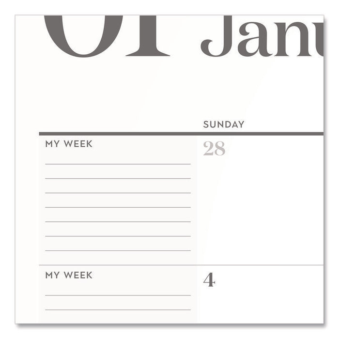 WorkStyle Monthly Desk Pad Calendar, 21.75 x 17, White Sheets, Teal Headband/Clear Corners, 12-Month (Jan-Dec): 2026