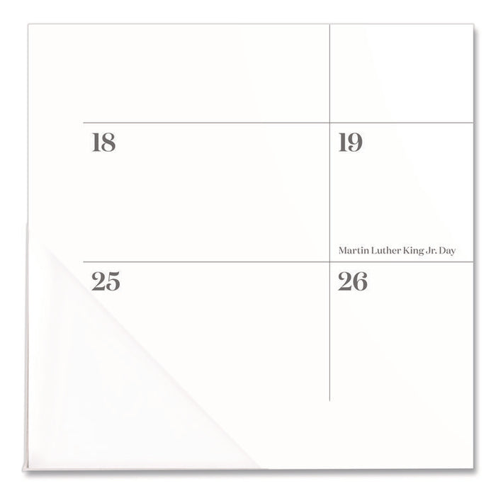 Workstyle Compact Deskpad, 17.75 x 11, White Sheets, Pink Headband/Clear Corners, 12-Month (Jan-Dec): 2026