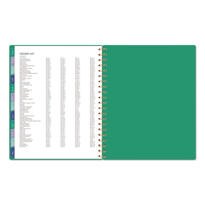 Badge Geo Weekly/Monthly Planner, 11 x 8.5, Green Cover, 13-Month (Jan-Jan): 2026