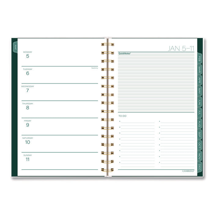 Emerald Isle Weekly/Monthly Planner, 8.5 x 5.5, Green Marbled Cover, 12-Month (Jan-Dec): 2026