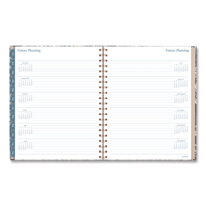 Elizabeth Weekly/Monthly Planner, 11 x 8.5, Floral Artwork, Blue Cover, 12-Month  (Jan-Dec): 2026