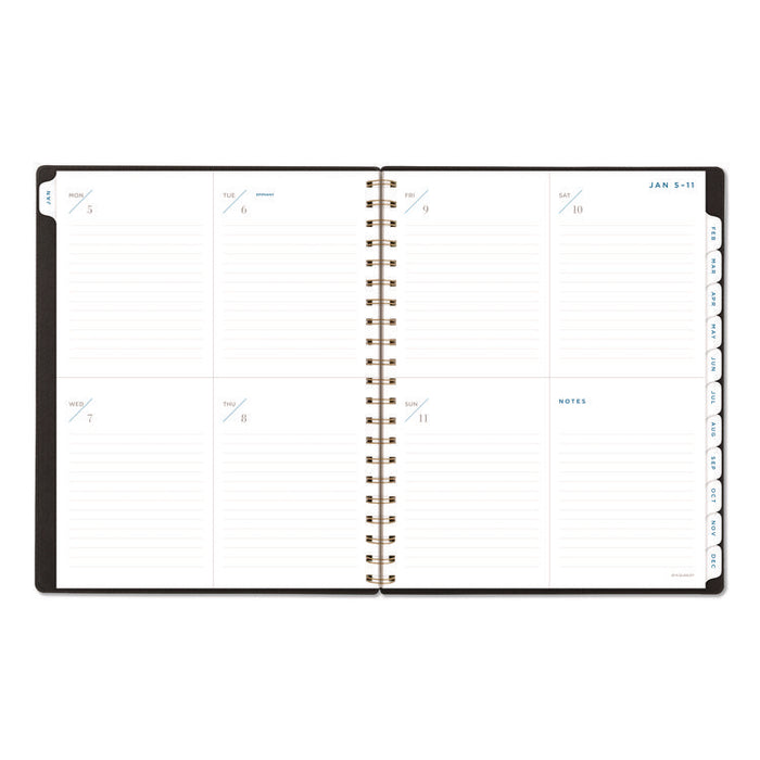 Signature Collection Weekly/Monthly Planner, 11 x 8.5, Black Cover, 12-Month (Jan-Dec): 2026