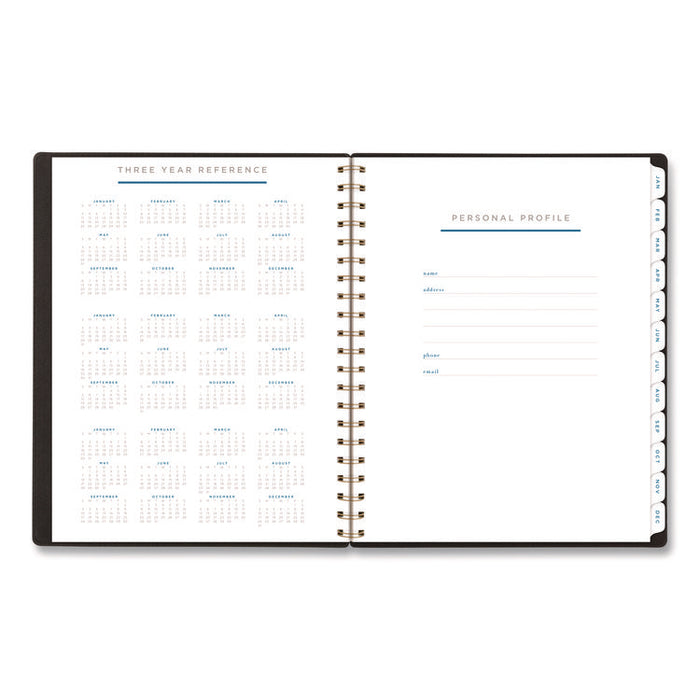 Signature Collection Weekly/Monthly Planner, 11 x 8.5, Black Cover, 12-Month (Jan-Dec): 2026