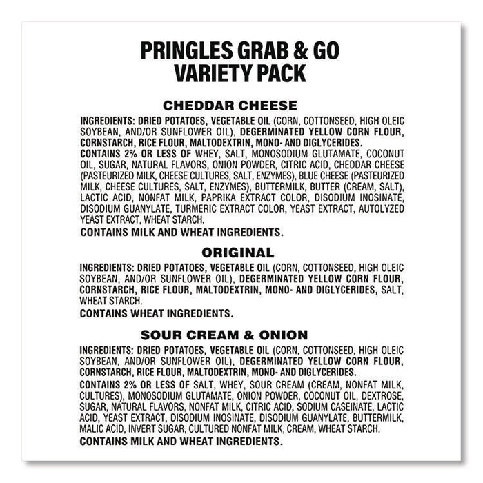 Mini Milk Chocolate and Pringles Snack Stacks Variety Combo Pack, 62 oz Bag Mini/Fun Size, (36) Cups Assorted Flavors/Bundle