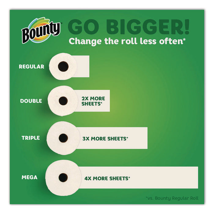 Select-a-Size Kitchen Roll Paper Towels, 2-Ply, 6 x 11, White, 82 Sheets/Double Roll, 6 Rolls/Carton