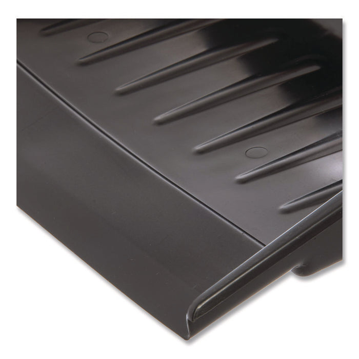 Flo-Pac Flexible Plastic Dustpan, 8 x 12, Plastic, Black