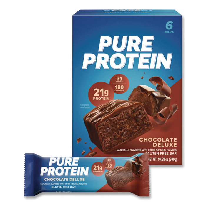 Pure Protein Bar, Chocolate Deluxe, 1.76 oz Bar, 6/Box