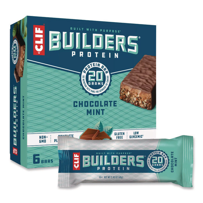 Builders Protein Bar, Chocolate Mint, 2.4 oz Bar, 12 Bars/Box
