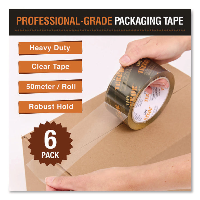Pro-Grade Packaging Tape, 3" Core, 1.88" x 54.6 yds, Clear, 6/Pack