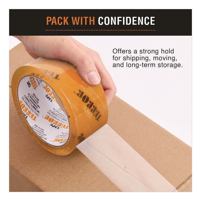 Heavy-Duty Packaging Tape, 3" Core, 1.88" x 54.6 yds, Clear, 6/Pack
