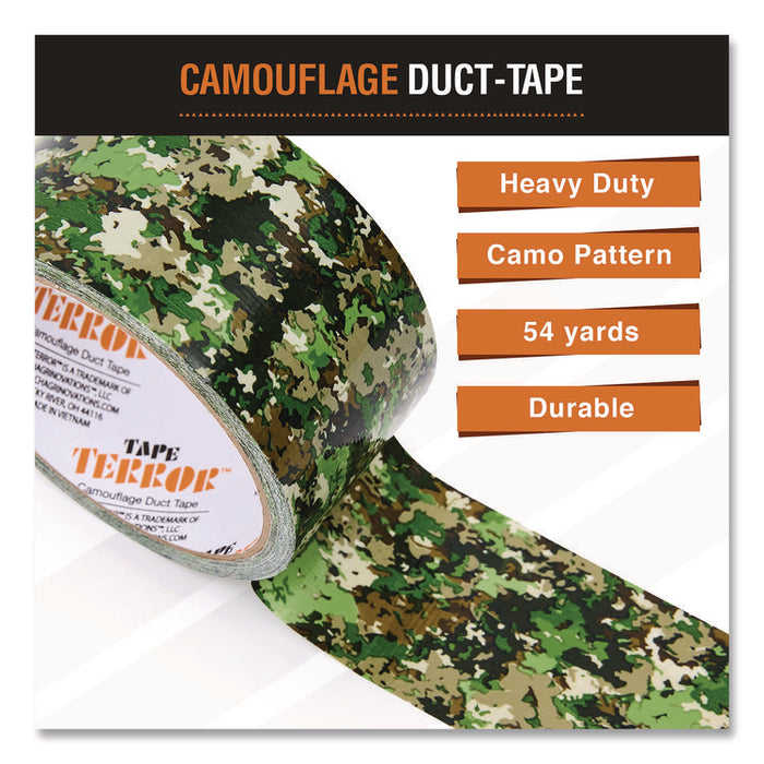 Camo Duct Tape, 3" Core, 1.89" x 9 yds, Green Camo