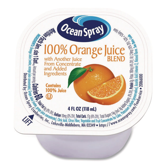 No-Thaw 100% Juice Cups, Orange, 4 oz Cups, 48/Carton