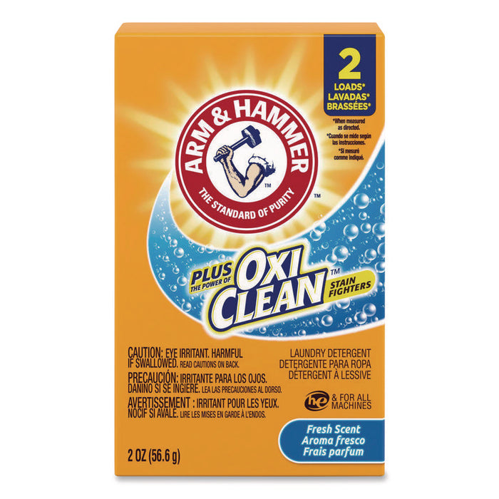 Plus the Power of OxiClean Powder Detergent, Fresh Scent, 2 oz Box, 156/Carton