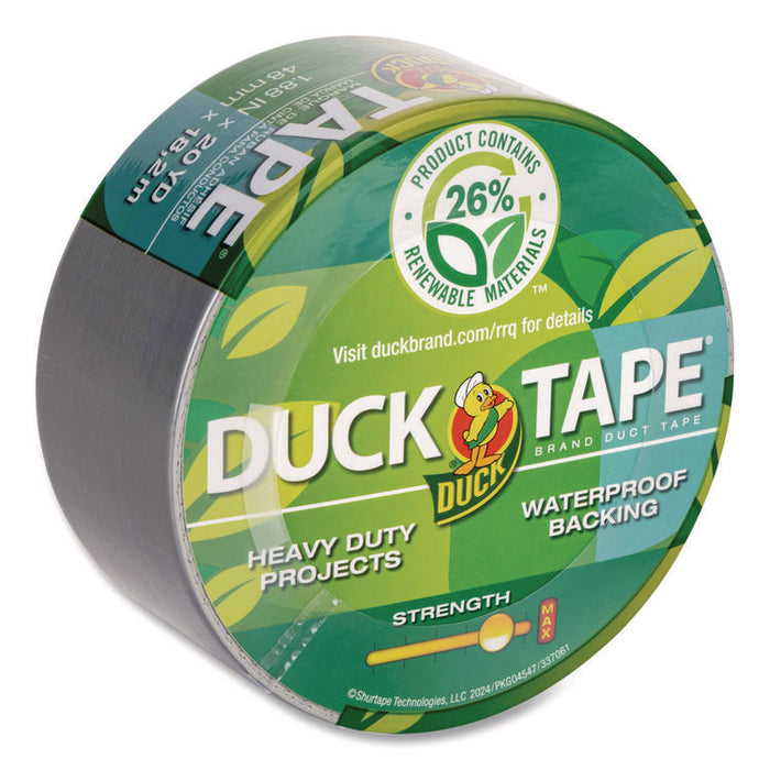 Renewable Material Duck Tape, 1.88" x 20 yd, Silver