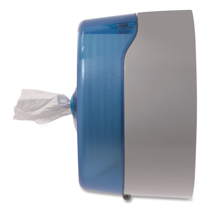 SofPull Twin High-Capacity Center-Pull Bathroom Tissue Dispenser, 20.13 x 7 x 10.75, Splash Blue