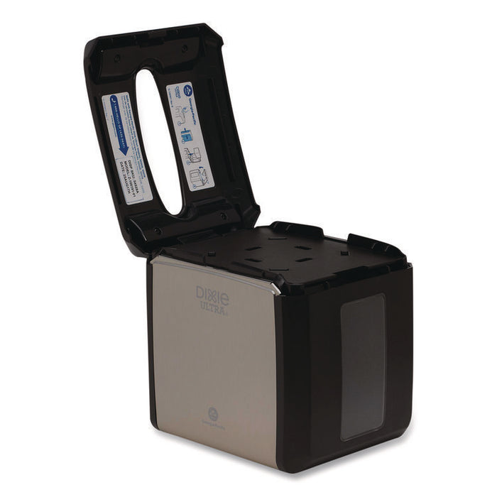 Tabletop Napkin Dispenser, 7.6 x 6.1 x 7.2, Stainless Black