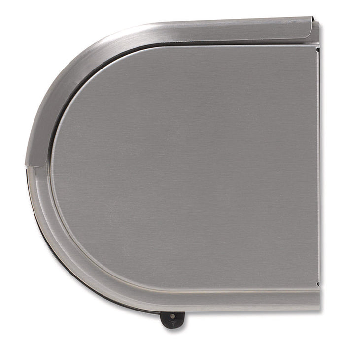 Compact Coreless Side-by-Side Double Roll Tissue Dispenser, 10.13 x 6.75 x 7.13, Stainless Steel