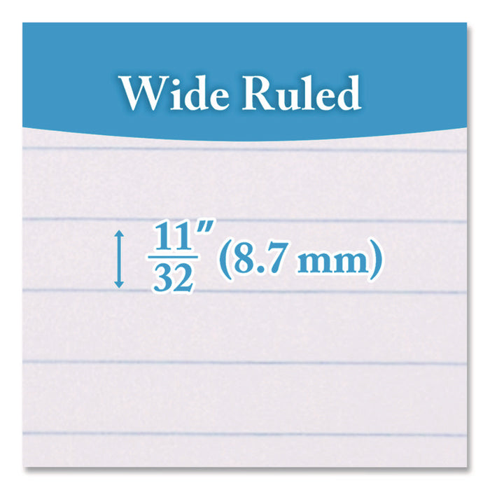 Spiral Notebooks, 1-Subject, Wide/Legal Rule, Randomly Assorted Cover Color, (70) 10.5 x 8 Sheets