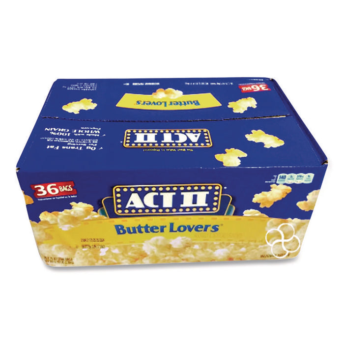 Microwave Popcorn, Butter, 2.75 oz Bag, 36/Carton