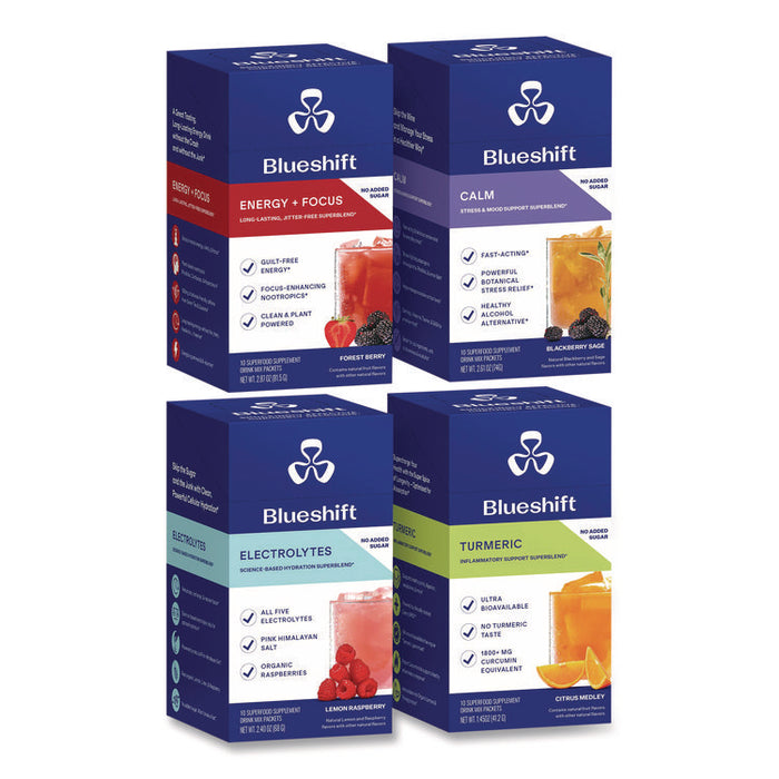 Variety Pack Drink Mix, Assorted Flavors, Individual Packets, 10/Pack. 4 Packs/Carton