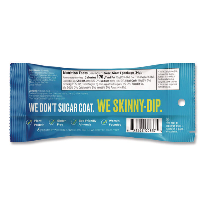 Dark Chocolate Covered Almonds, 1.2 oz Bags, 10/Box