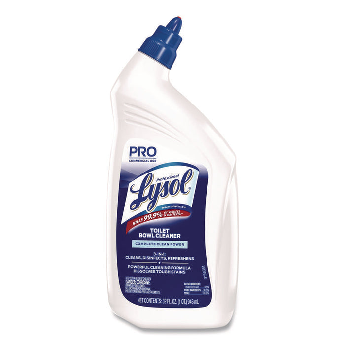 Disinfectant Toilet Bowl Cleaner, Wintergreen Scent, 32 oz Bottle, 12/Carton