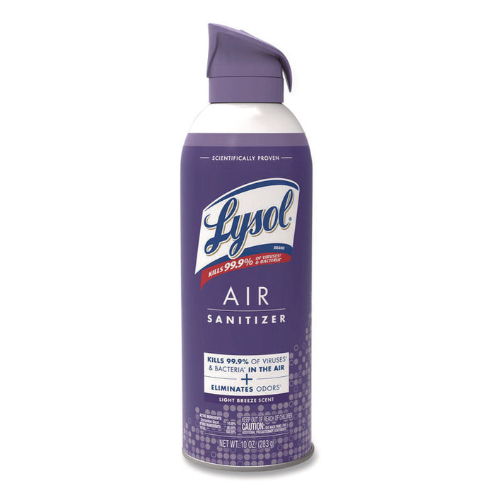 Air Sanitizer Spray, Light Breeze Scent, 10 oz Aerosol Spray