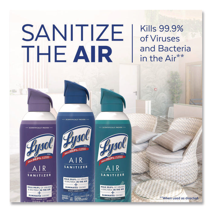 Air Sanitizer Spray, Light Breeze Scent, 10 oz Aerosol Spray