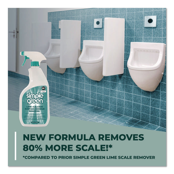 Lime Calcium Surface Residue Remover, 32 oz Spray Bottle, 12/Carton