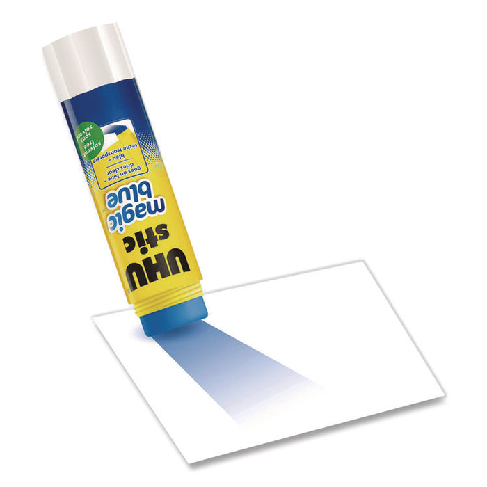 Glue Stick, 21 g, Applies Blue, Dries Clear, 12/Pack
