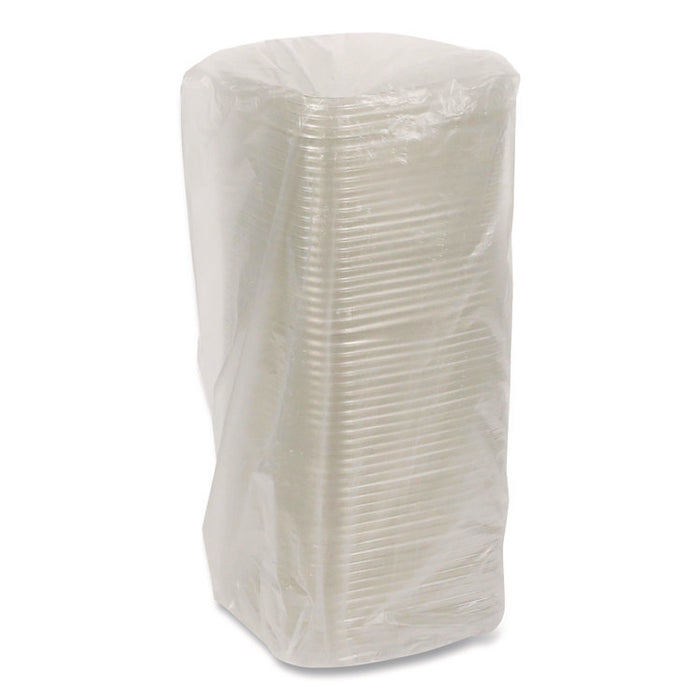 EarthChoice Recycled PET Container Lid, for 6" Square RPET Containers, 6.25 x 0.39 x 6.25, Clear, Plastic, 360/Carton