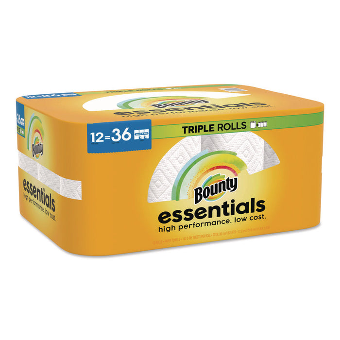 Essentials Select-A-Size Kitchen Roll Paper Towels, 2-Ply, 5.9 x 11, White, 162 Sheets/Triple Roll, 12 Rolls/Carton