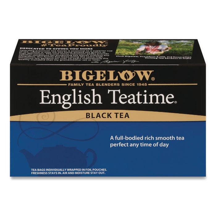 English Teatime Black Tea, 0.08 oz Tea Bag, 28/Box