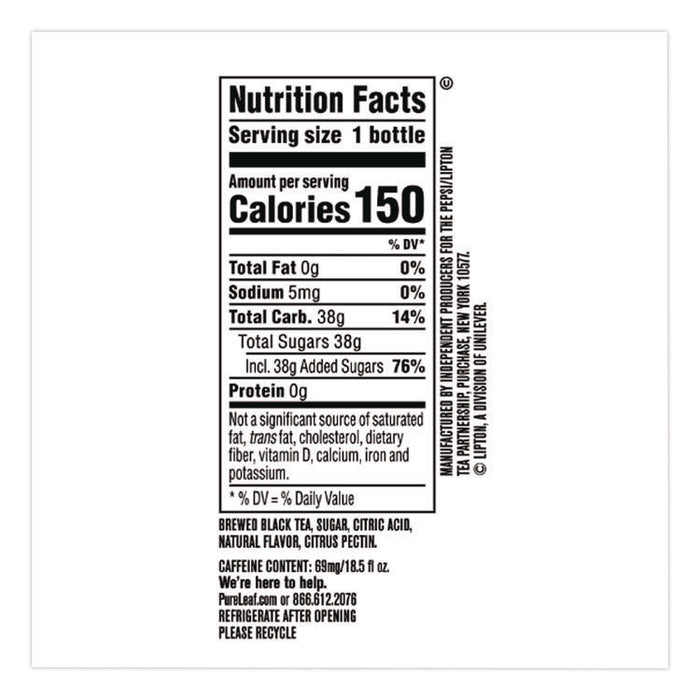 Iced Tea, Lemon, 18.5 oz, 12/Carton