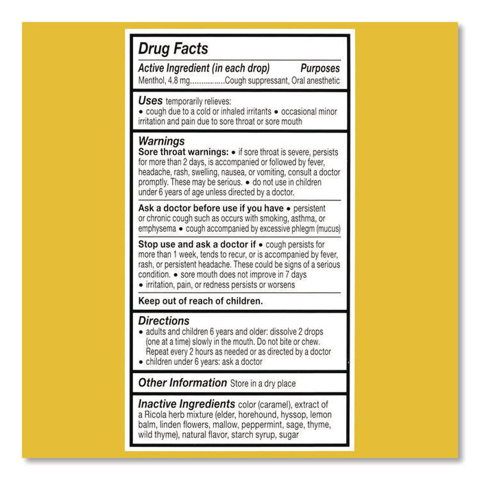 Cough Drops, Original Herb, 65/Bag, 2 Bags/Pack