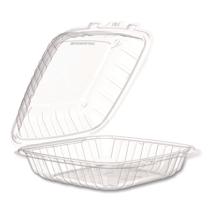 Microwaveable Hinged Containers, ProPlanet Seal, 9 x 8.75 x 3, Clear, Plastic 150/Carton