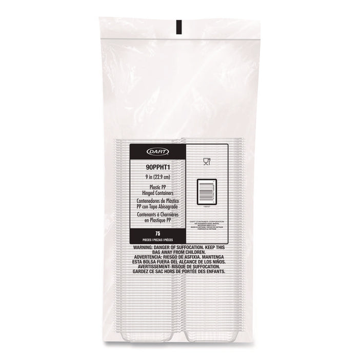 Microwaveable Hinged Containers, ProPlanet Seal, 9 x 8.75 x 3, Clear, Plastic 150/Carton