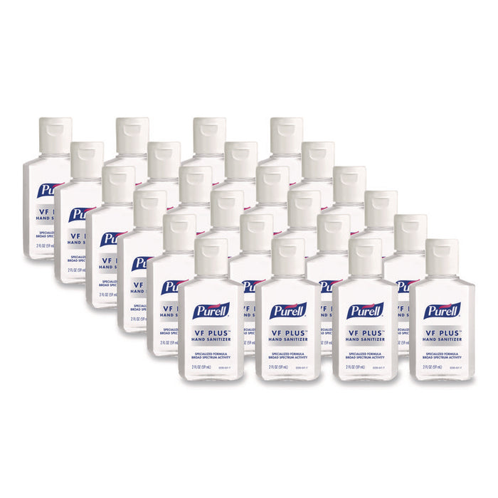 VF PLUS Hand Sanitizer Gel, 2 oz Flip-Cap Bottle, Fragrance-Free, 24/Carton