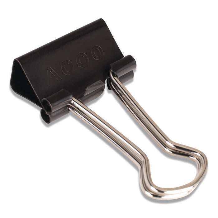 Binder Clips, Small, Black Silver, Dozen