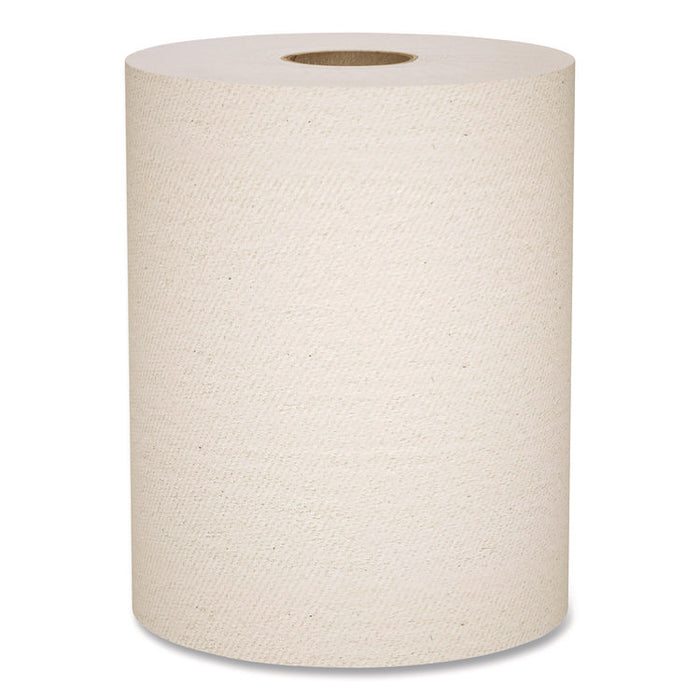 Essential 100% Recycled Fiber Hard Roll Towel, 1-Ply, 8" x 800 ft, 1.5" Core, Brown, 6 Rolls/Carton
