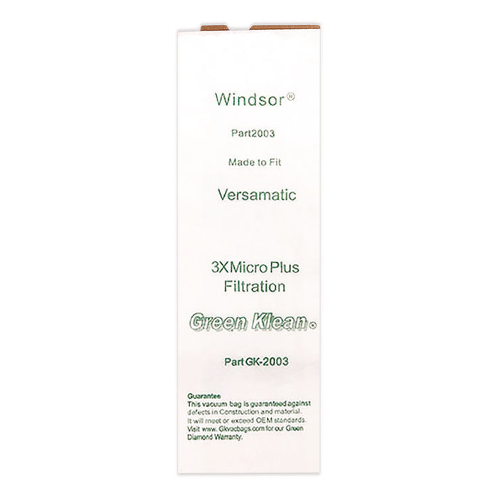 Replacement Vacuum Bags, Fits AllStar Javelin/Triple S Prosense II/Windsor Versamatic, 10/Pack
