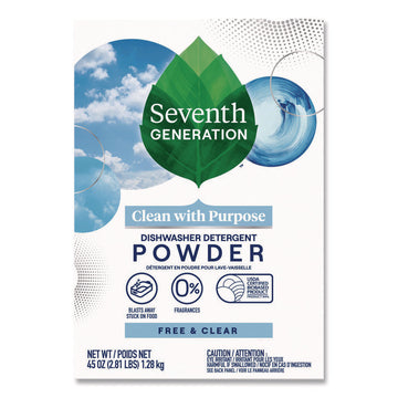 Automatic Dishwasher Powder, Free and Clear Scent, 45oz Box, 12/Carton