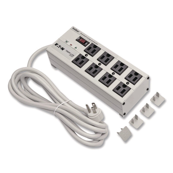 Isobar Premium Surge Suppressor, 8 AC Outlets, 25 ft Cord, 3,840 J, Light Gray