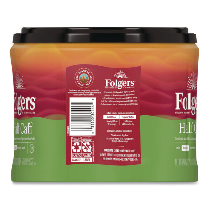 Half Caff Ground Coffee, 22.6 oz Canister